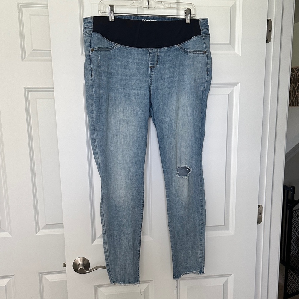 Stylish Blue Maternity Jeans